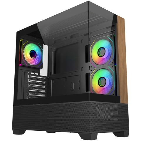Cooler Master Elite 690 Wood zwart
