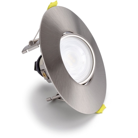 Integral LED Evofire Maxi 110 - kantelbaar inbouwspot - Ø 110 mm, Ø 70-100 mm inbouwmaat - satijn nikkel