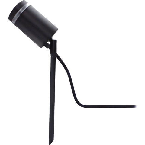 Integral LED Moroni - grondspot  op piek - 6 x 6 x 37,2 cm - 1 x GU10 - IP65 - zwart