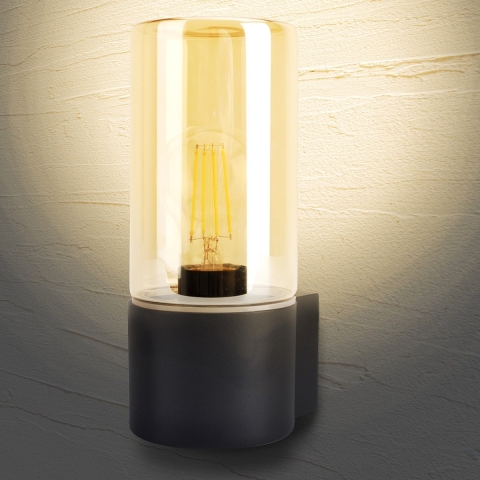 Integral LED Winchester - buiten wandlamp - 9 x 10,8 x 20 cm - 20W - IP65 - antraciet