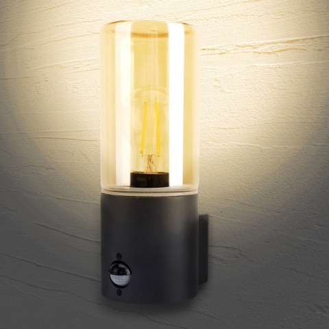 Integral LED Winchester - buiten wandlamp met bewegingssensor - 9 x 12 x 27 cm - 20W - IP54 - antraciet