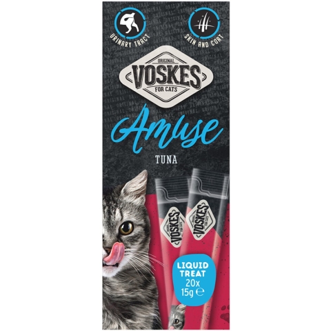4x Voskes Kattensnack Liquid Treat Tonijn 20x15 gr