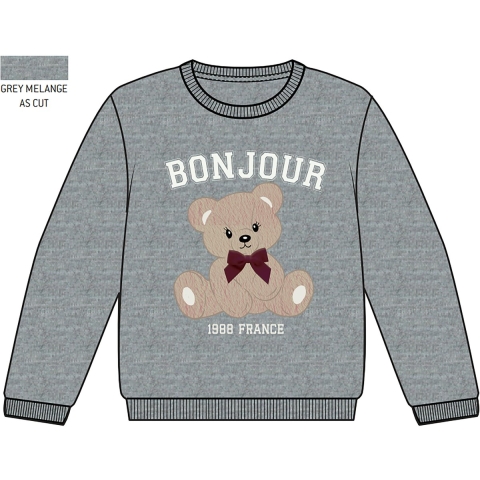 Name It Sweatshirt - NmfAchter - Grey Melange - Name It - 3 jaar (98) - Sweatshirt