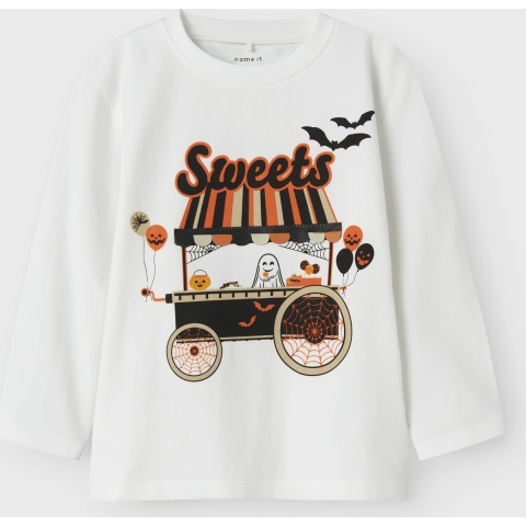 Name It Blouse - NmnOakley - Bright White m. Print - Name It - 2 jaar (92) - Shirts