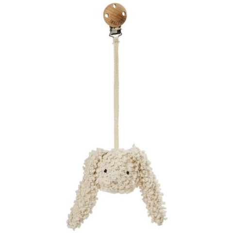 Smallstuff Kinderwagenspanner - Konijn - White Boucle - Smallstuff - OneSize - Hangspeeltje