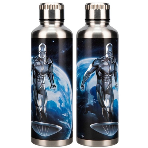 Paladone Metal Water Bottle Silver Surfer