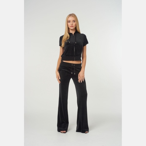 Juicy Couture Velours Broek - Layla Pocket - Zwart - Juicy Couture - Teen - M - Medium - Velours Broek