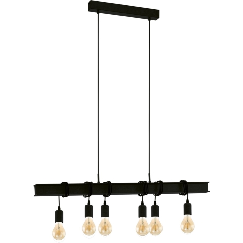 EGLO Townshend 6 - Hanglamp - 4 lichtpunten - Zwart