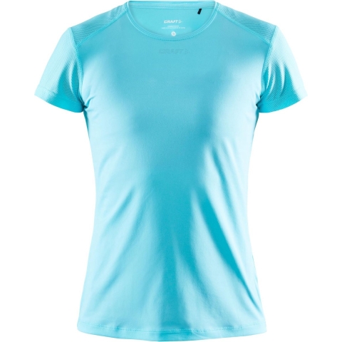 Craft ADV Essence SS Slim Tee hardloop- sporshirt korte mouwen blauw dame, L