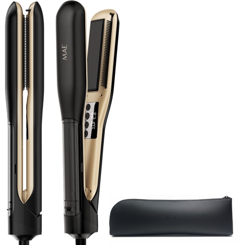MAE Steam Straight stoomstijltang zwart