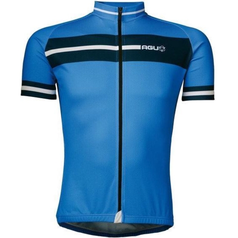 Agu Macari fietsshirt korte mouwen blauw heren, XXL