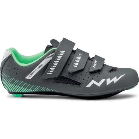Northwave Core Women racefiets schoenen antraciet/groen dames, 38
