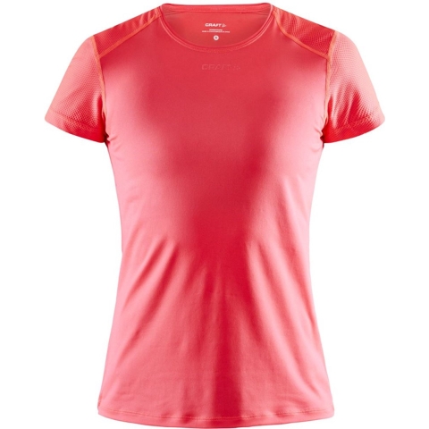 Craft ADV Essence SS Slim Tee hardloop- sporshirt korte mouwen roze dames, L
