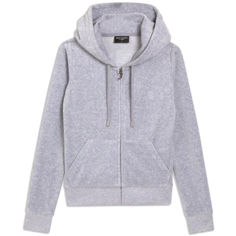 Juicy Couture Cardigan - Fluweel - Silver Mergel - Juicy Couture - Teen - XS - Xtra Small - Cardigan