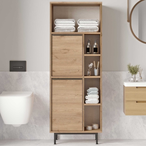 CaliCosy Badkamerkast met 2 deuren en 5 vakken h161,1 cm