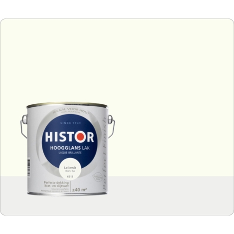 Histor Perfect Finish Alkyd Hoogglans Lak Leliewit 6213