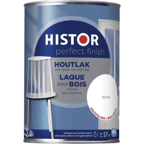 Histor Perfect Finish Houtlak Hoogglans Wit 1,25 liter