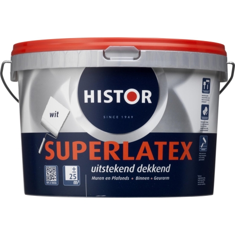 Histor Superlatex Muurverf 2,5L Wit