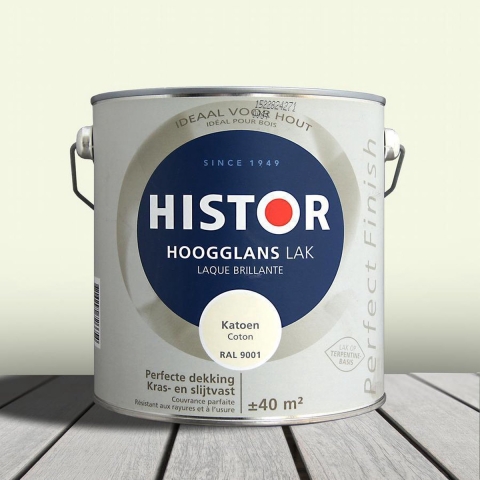 Histor Perfect Finish Alkyd Hoogglans Katoen (Ral 9001)