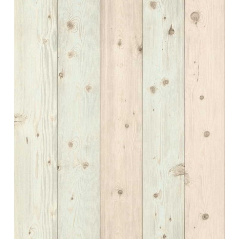 Rasch Bricks&Woods Vliesbehang Hout Groen 664515