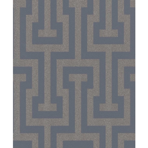 Rasch Sparkling Vliesbehang Grafisch Blauw/Zilver 523928