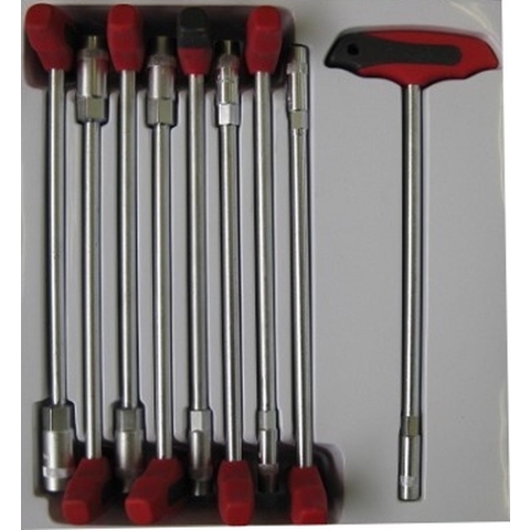 Hofftech Dopsleutelset met T-greep 9-delig