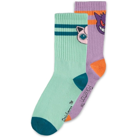 Pokemon: Gengar and Jigglypuff Women's Sport Socks 2-Pack Size 35-38