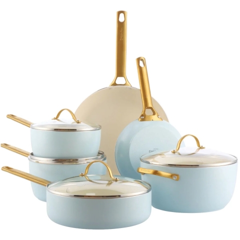 GreenPan - Padova Light Blue 10-delige Pannenset