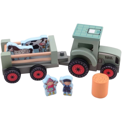 Jouéco® Fien & Teun houten Tractorset