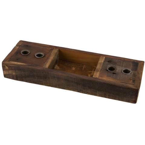 Dinerkaarshouder hout 4 kaarsen 46x16 cm Gehlmann - Gehlmann