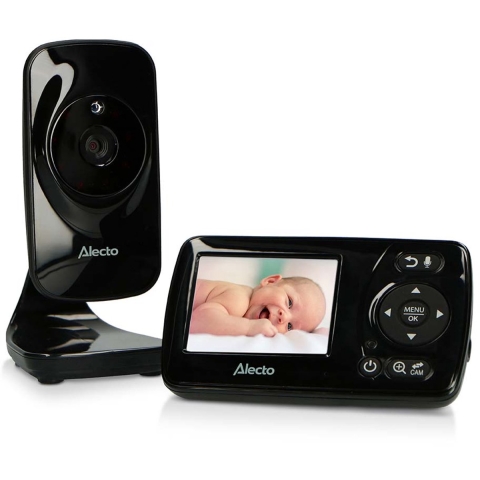 Alecto DVM71BLACK - Babyfoon met camera en 2,4 inch kleurenscherm - Zwart