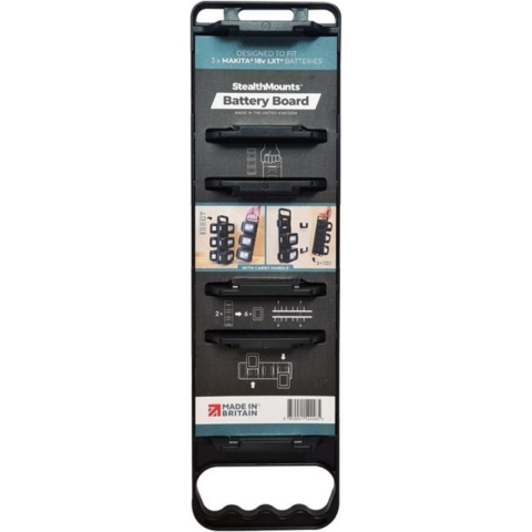 Stealthmounts Batterijbord voor Makita LXT met Handgreep | Zwart - BD-MK18-H-1