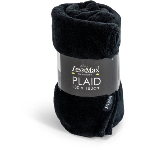 Lex & Max Fleece plaid - Zwart - 130 x 180 cm