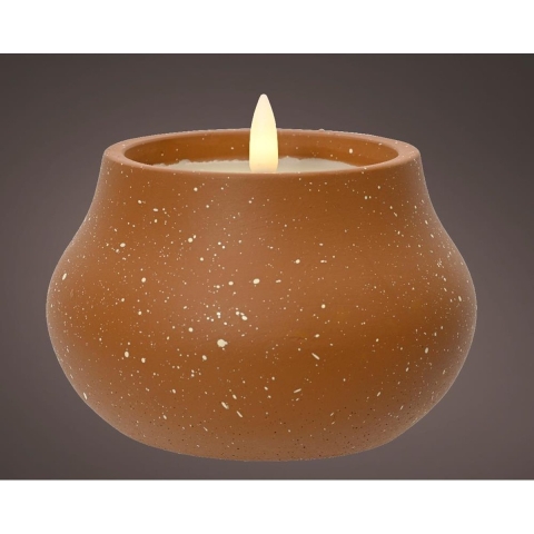 LED kaars vlameffect dia12cm terra