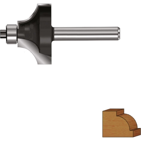 Rotec HM Kwartrondprofielfrees | GOLD-LINE | ø24.7 | R=6 | d2=12 - 272.12.0600