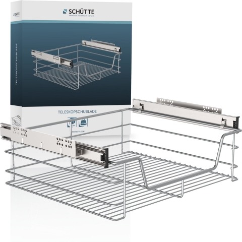 Eyckhaus Telescopische lade voor 60 cm kast 410 x 150 x 450 mm | chroom - 4329 4329-