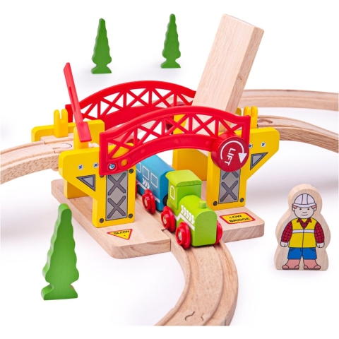 Houten rails - Hefbrug