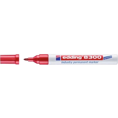 Edding Industriële permanentmarker | rood | streepbreedte 1,5-3 mm ronde punt | 10 stuks - 4-8300002 4-8300002