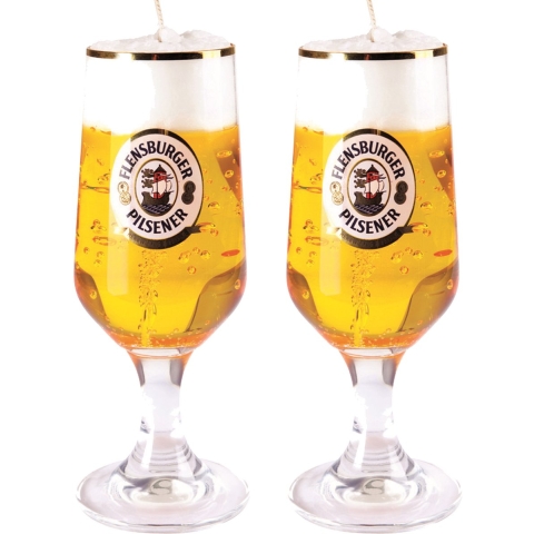 Bierglas kaars - 2x - Duits bier - 20 cm - Bierkaars cadeau - Vaderdag en verjaardag gadget -