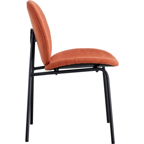 CaliCosy Set van 2 stoelen in stof met zwarte metalen poten l45 cm cori