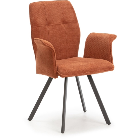 CaliCosy Set van 2 fauteuils in stof met zwarte metalen poten l62 cm mery