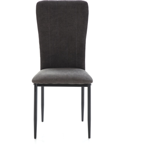 CaliCosy Set van 4 stoelen in stof met zwarte metalen poten l43 cm holly