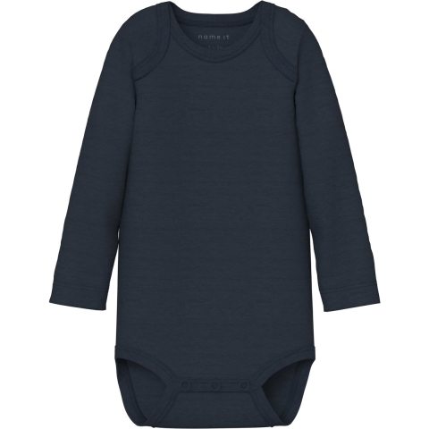 Name It Rompers l/s - Noos - NbmBody - 3-pack - Grey Melange/W/C - Name It - 74 - Romper L/S