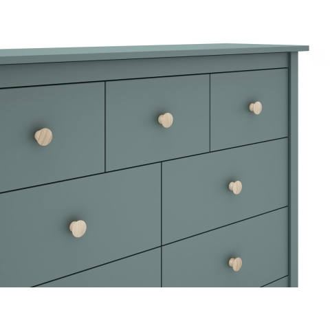 CaliCosy Commode 4 + 3 lades decor groen petroleum gelakt l110 cm camille