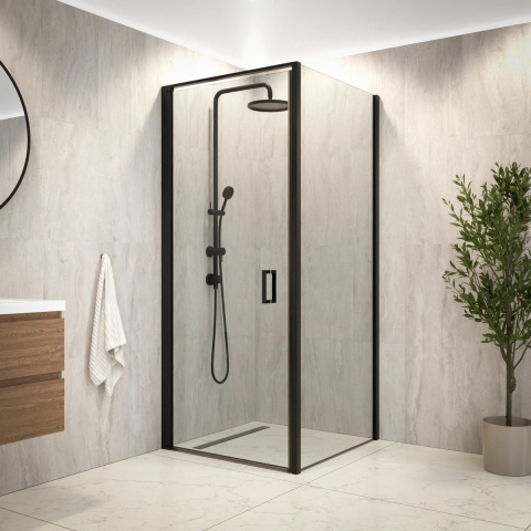 Mirlux Douchecabine vela 90 x 200 zwart