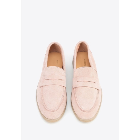 Wittchen Dames Klassieke Roze Suède Mocassins