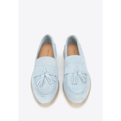 Wittchen Dames Suède Loafers met Kwastje Blauw