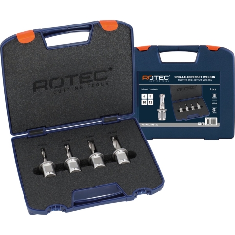 Rotec HSS Spiraalborenset '538' | Weldon 19 | 4-Dlg. | Ø6-12 - 538.9020