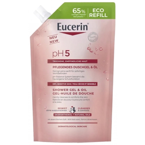 Eucerin pH5 Douchegel-Olie Navulling | 400 ml