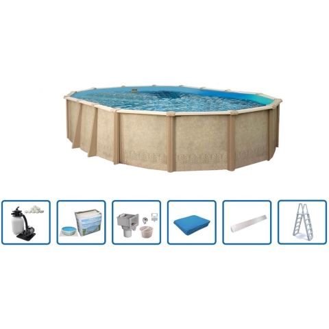 Interline  Sunlake ovaal 8,50x4,90m Deluxe Pakket - Interline